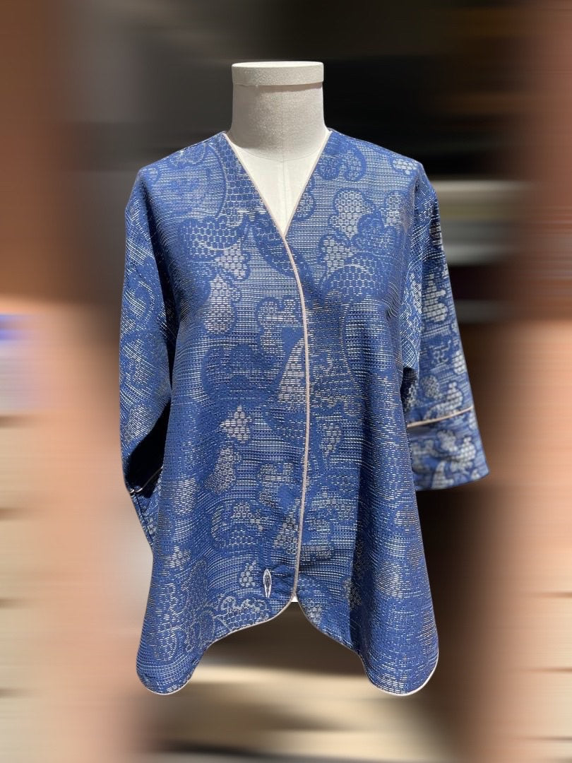 Blue Current Kimono