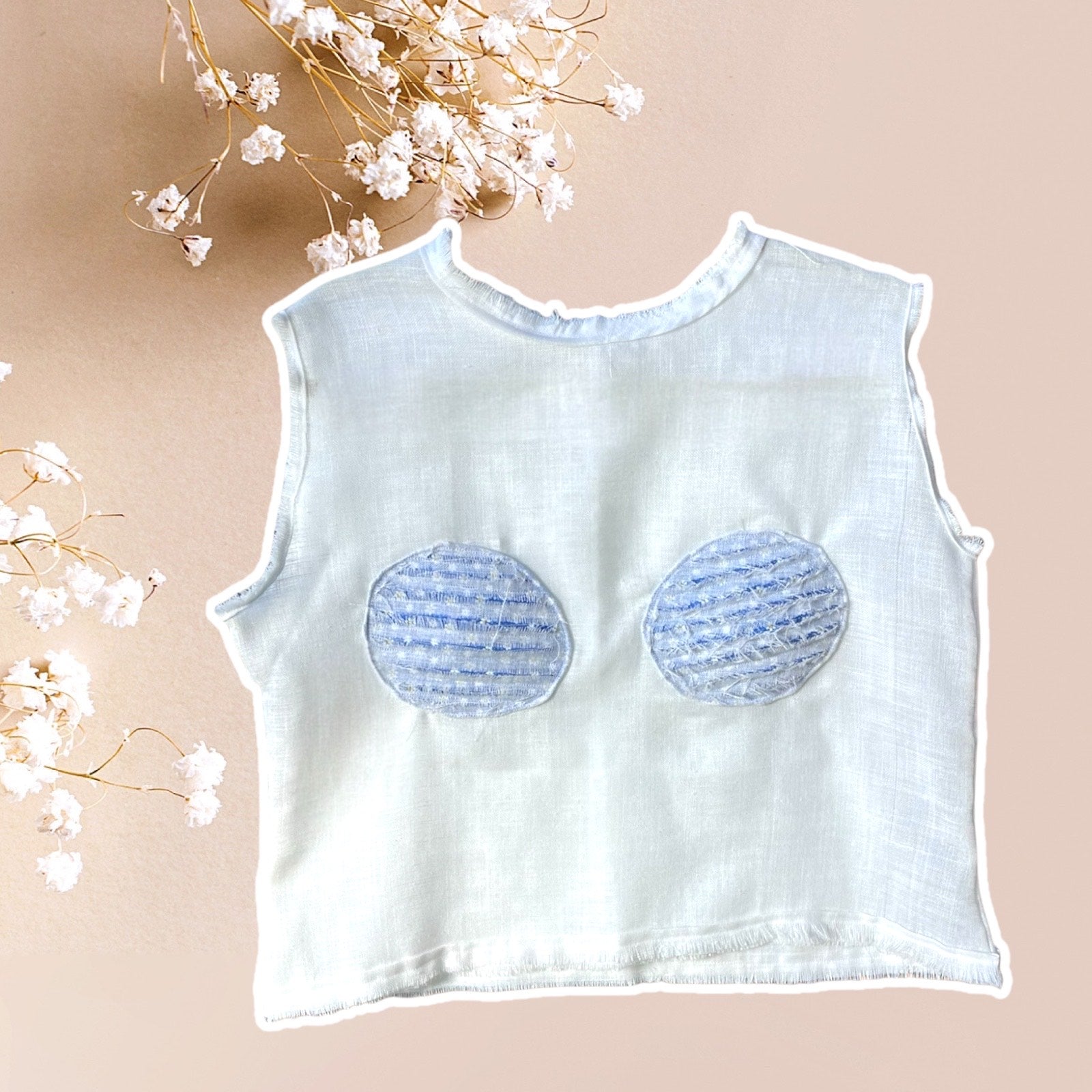 Ocean Circle Patch Top