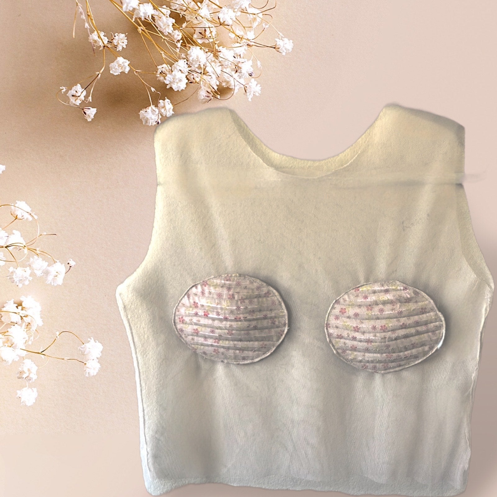 Circle Patch Linen Top